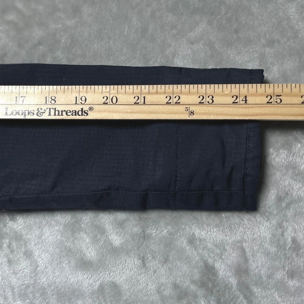 Hollister Navy Blue‎ All-Weather Jacket Fleece Lined Removable Hood XS No Fur